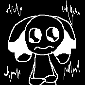 a low resolution profile picture showing sfenel sad